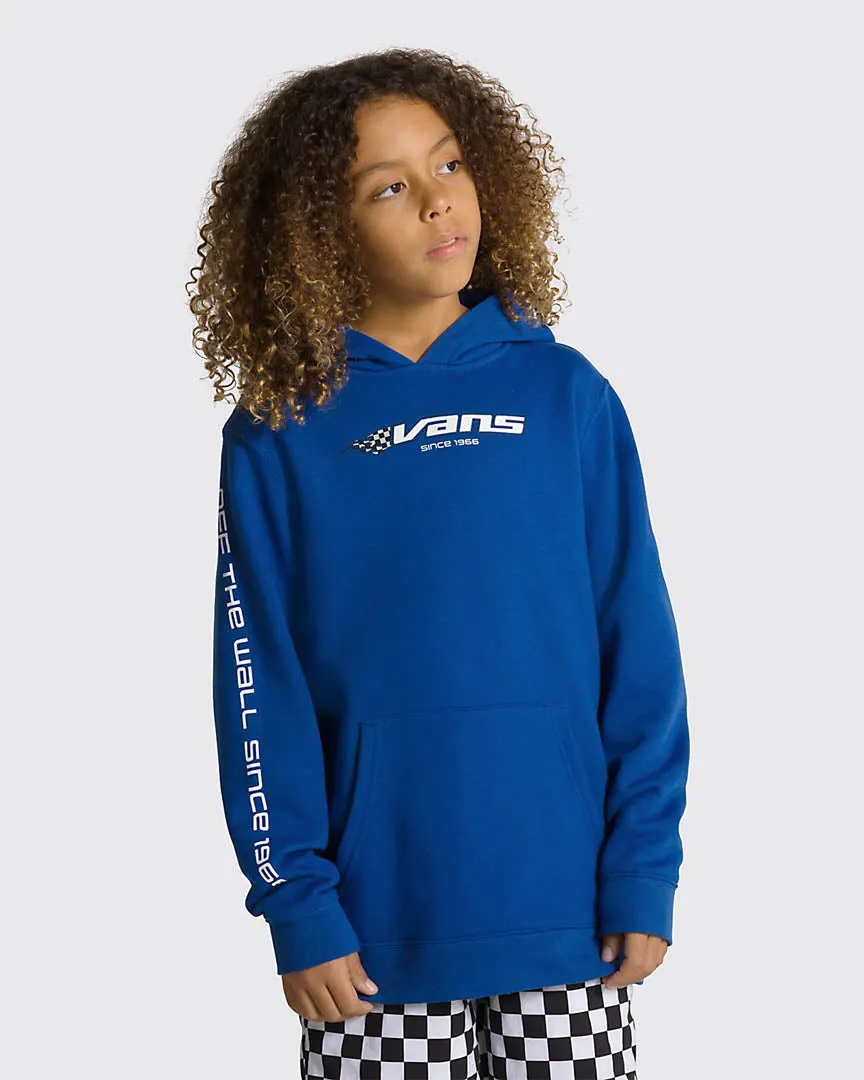 Vans Boys Reflective Checkerboard Flame Pullover Hoodie