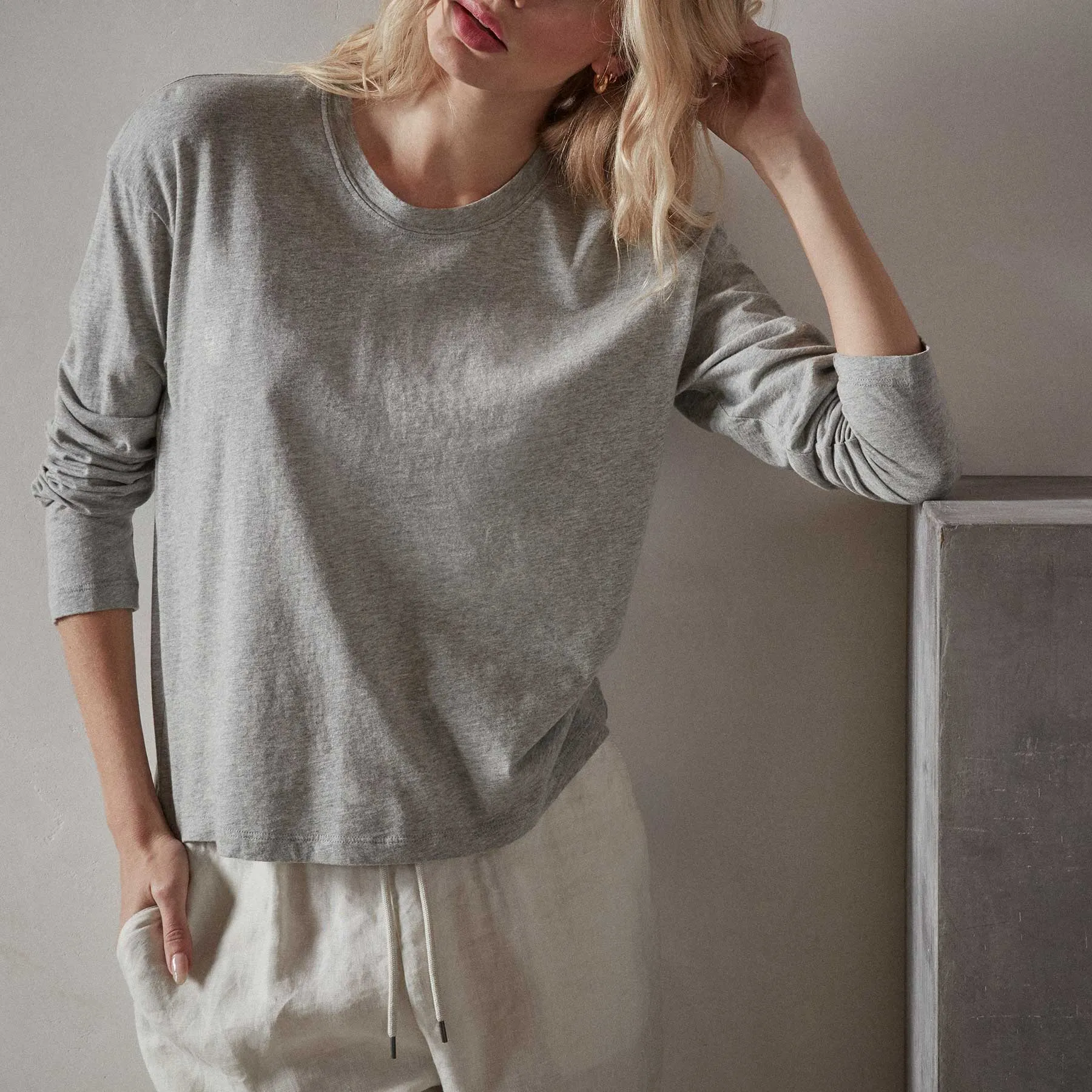 Vintage Boxy Tee - Heather Grey
