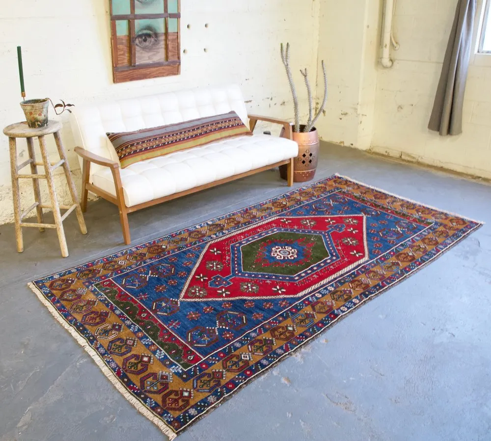 Vintage Kayseri Yahyali Rug 4.5ftx8.8ft