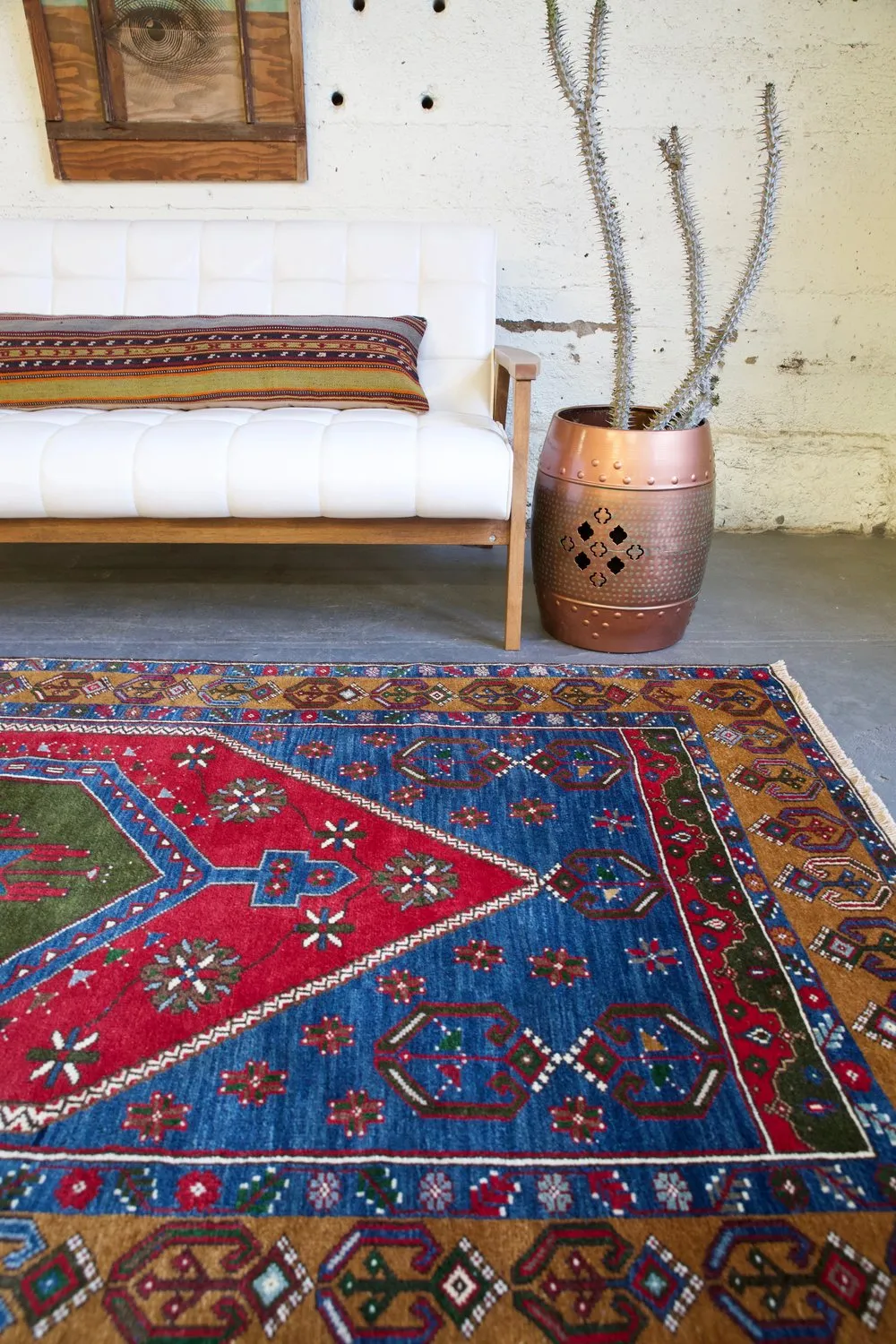 Vintage Kayseri Yahyali Rug 4.5ftx8.8ft