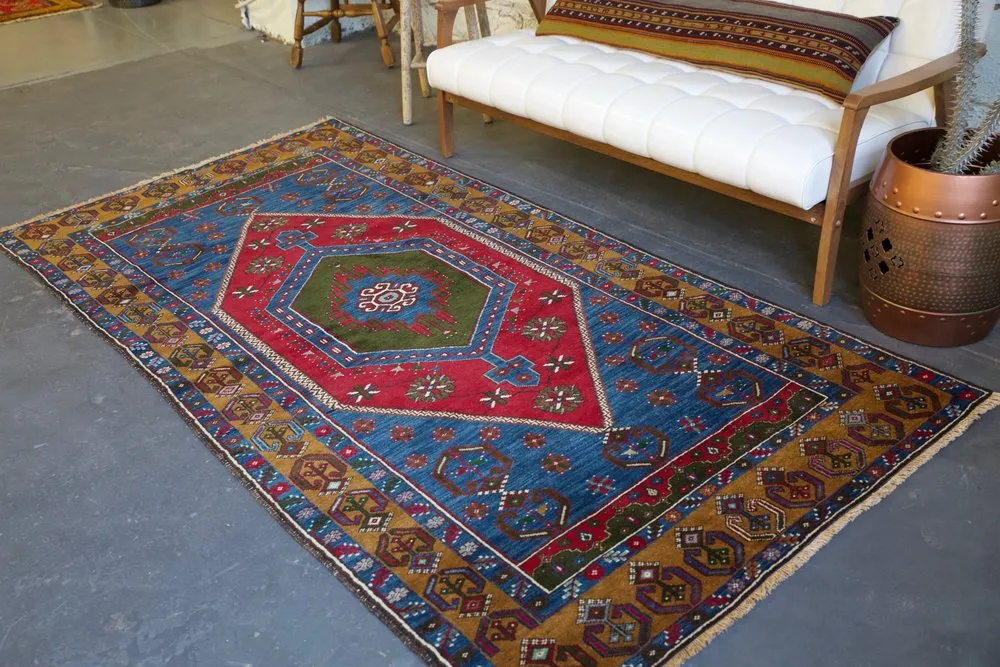 Vintage Kayseri Yahyali Rug 4.5ftx8.8ft