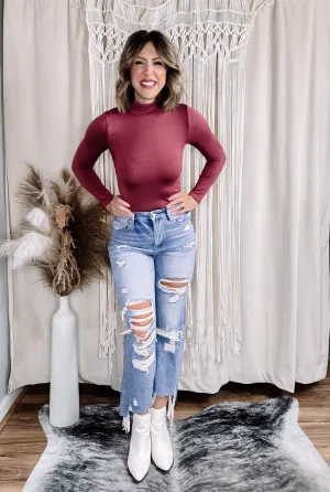 Vintage Structured Distressed Crop Flare