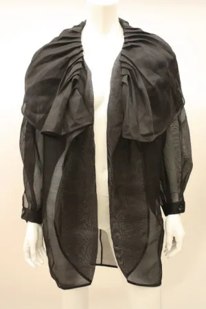 Vintage UNGARO Black Structured Linen Jacket