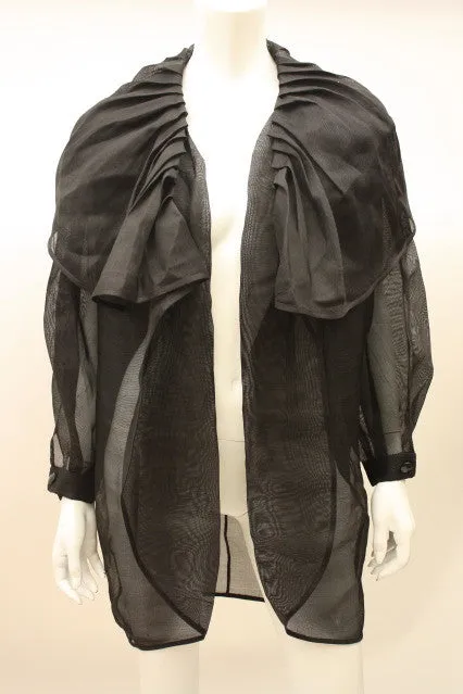 Vintage UNGARO Black Structured Linen Jacket