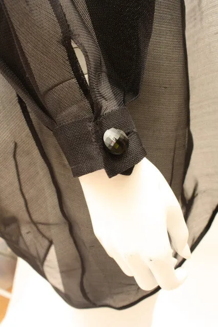 Vintage UNGARO Black Structured Linen Jacket