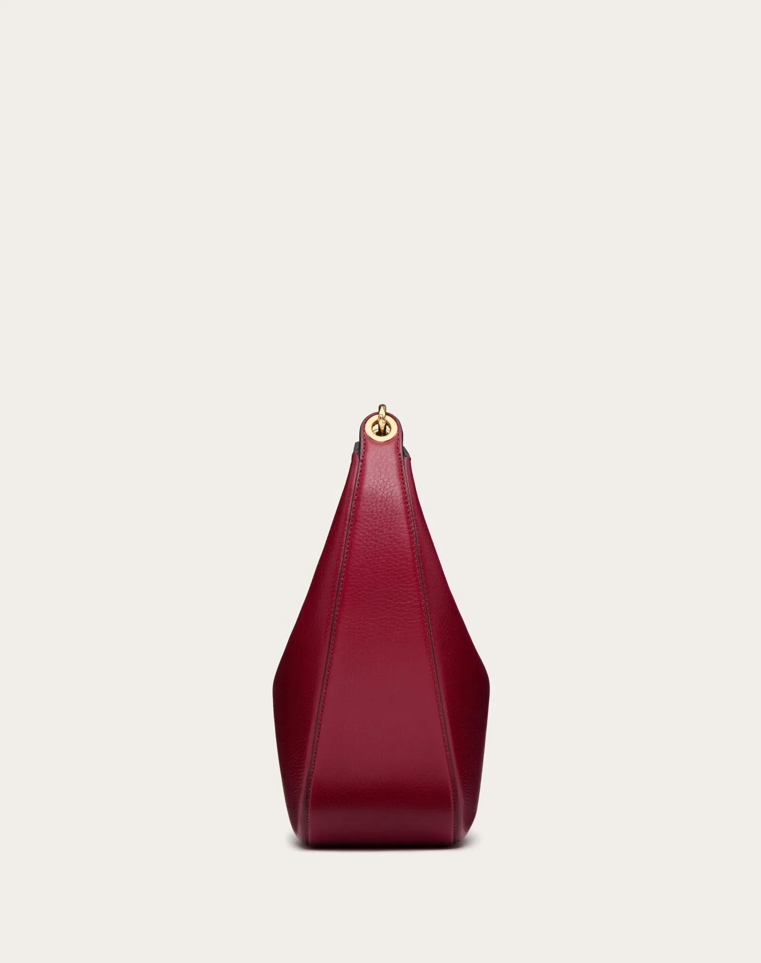 Vlogo Moon Medium Grainy Calfskin Hobo Bag With Chain