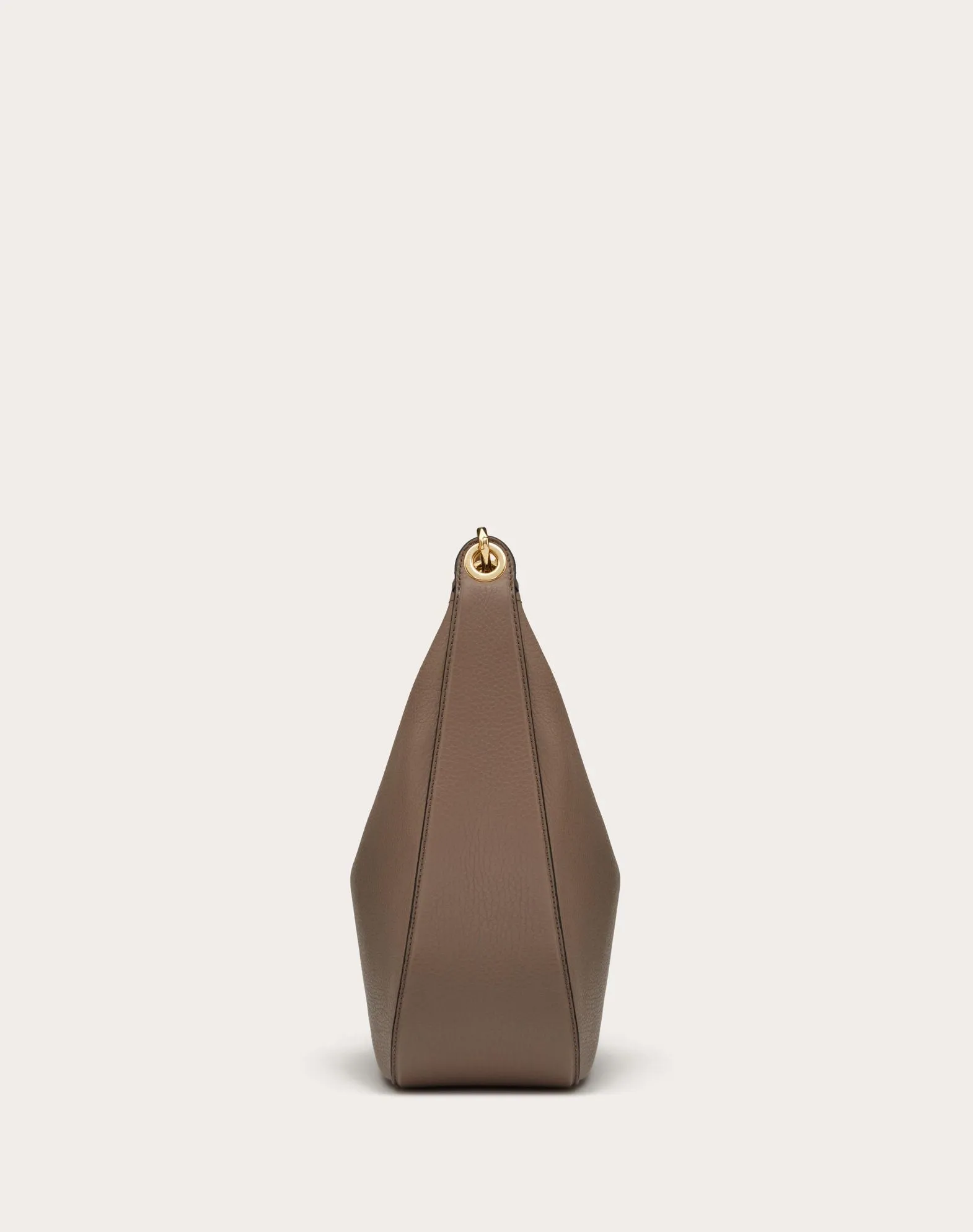 Vlogo Moon Medium Grainy Calfskin Hobo Bag With Chain