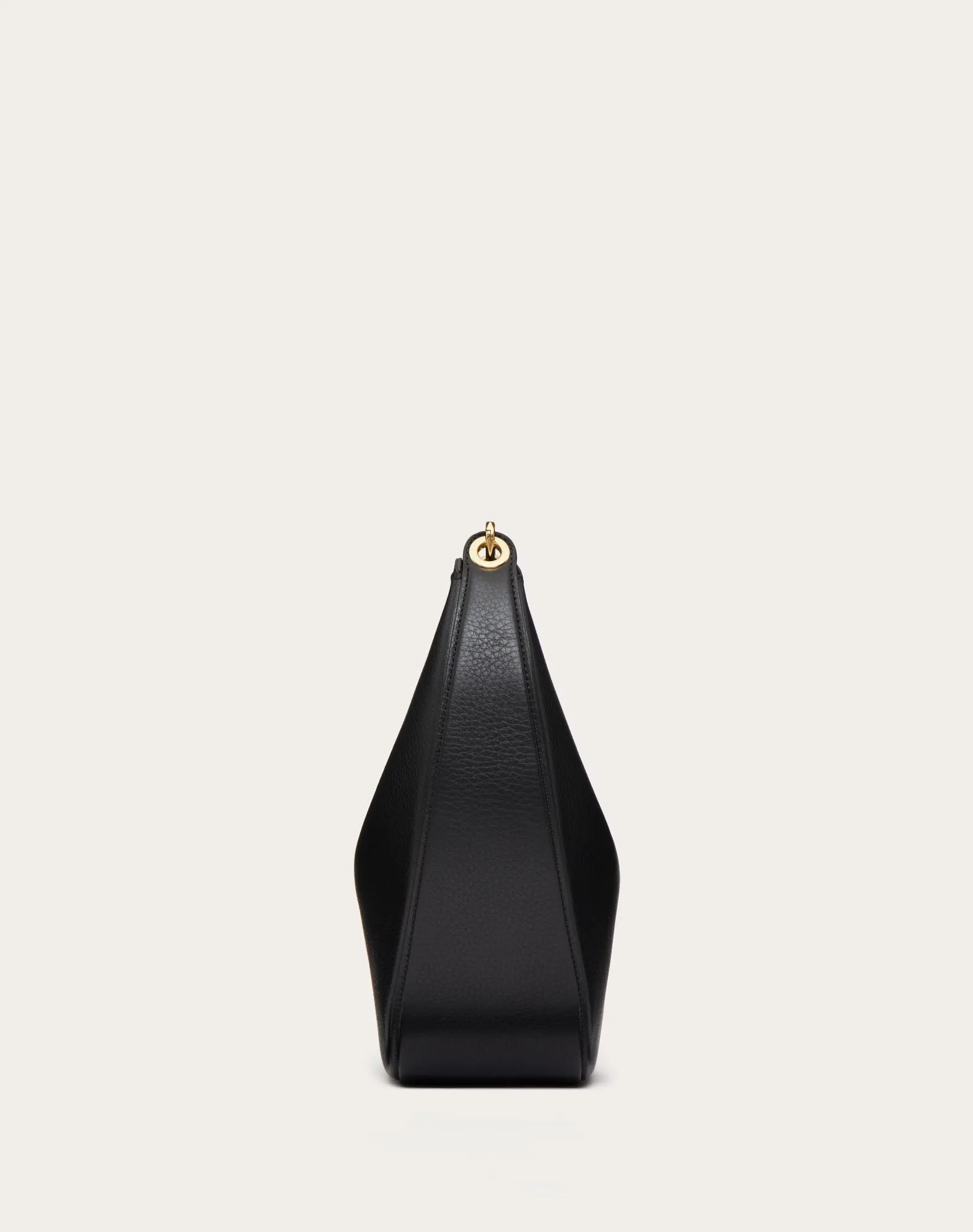 Vlogo Moon Medium Grainy Calfskin Hobo Bag With Chain