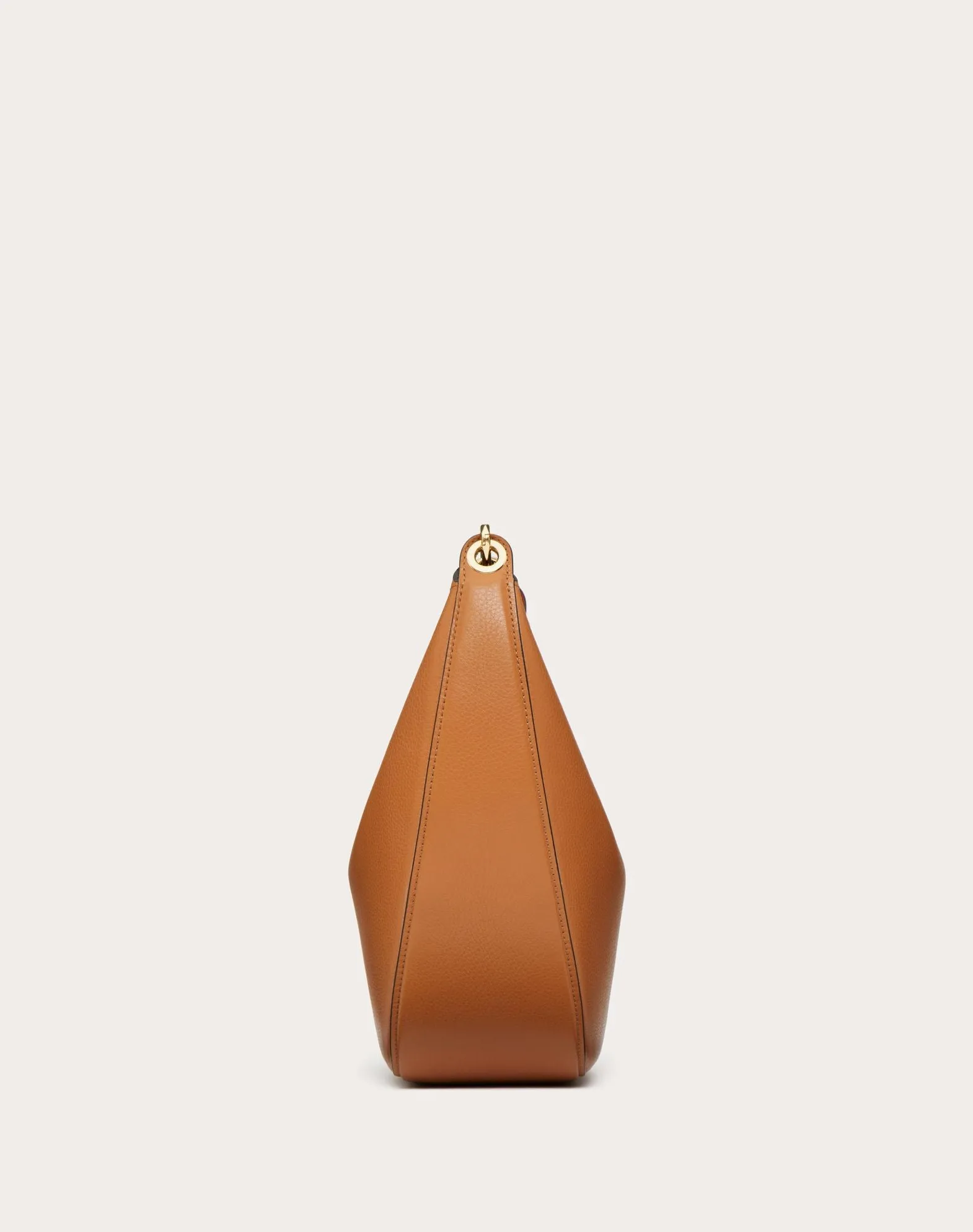 Vlogo Moon Medium Grainy Calfskin Hobo Bag With Chain