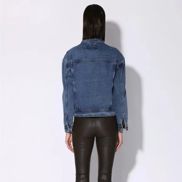 Walter Baker Shawna Denim Jean Jacket Dark Wash Size XS
