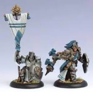 Warmachine: Cygnar: Precursor Knight Officer & Standard Bearer 42009