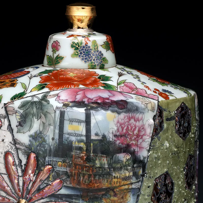 Western Expansion Lidded Jar