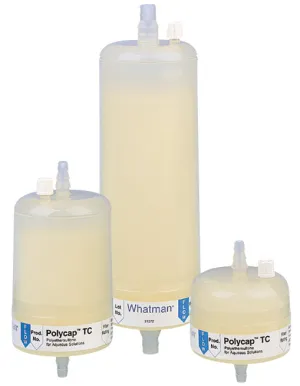 Whatman 6716-3602 Polycap TC 36 Plus Filling Bell, 0.2/0.2 micrometer Pore Size, Polyethersulfone, MNPT Inlet, SB Outlet, 1/pk