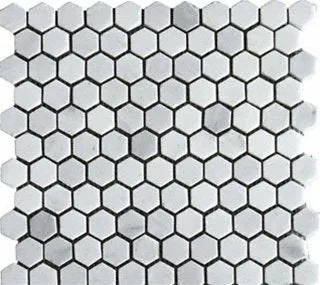 White Marble 1" Hexagon Polished tile- Stunning Tile, Super Low Price