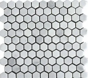 White Marble 1" Hexagon Polished tile- Stunning Tile, Super Low Price