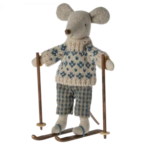 Winter Mouse with Ski Set, Dad