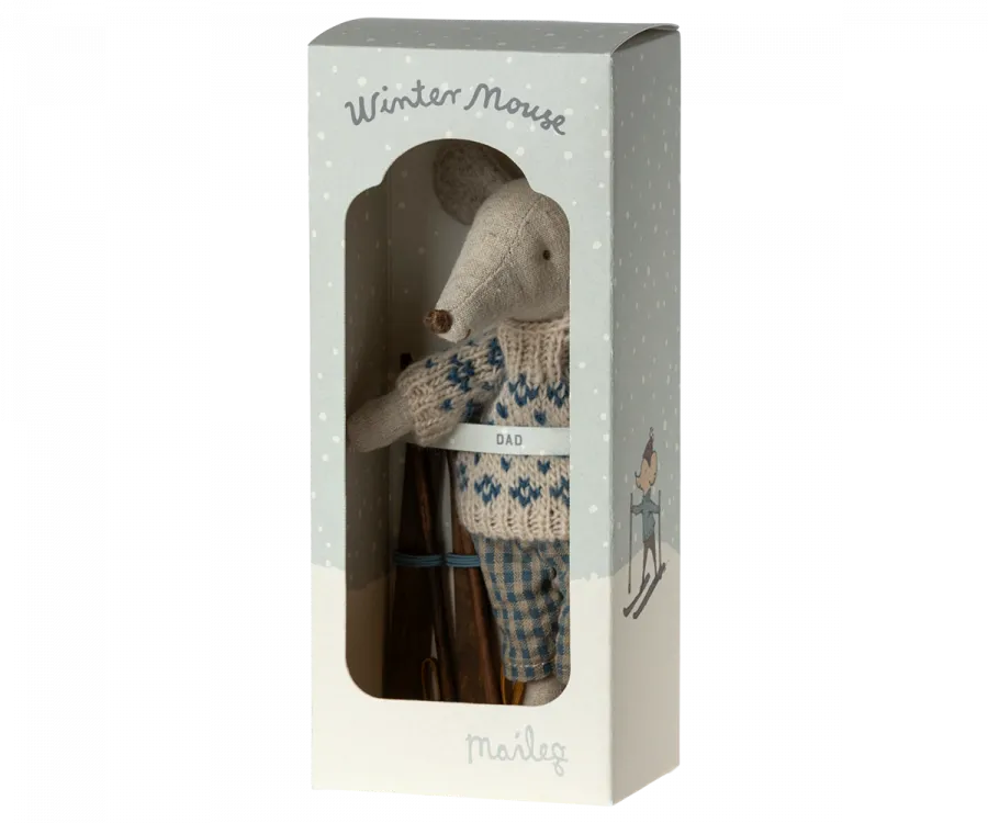 Winter Mouse with Ski Set, Dad