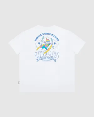 WINTER SPORTS BOX FIT TEE - WHITE