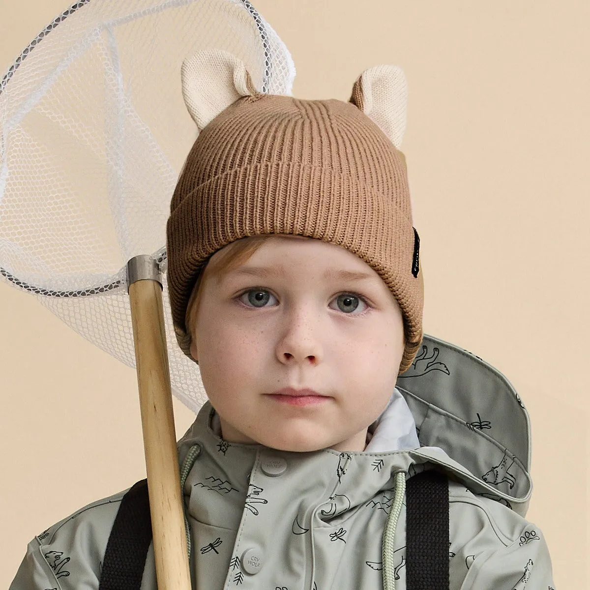 Wolf Ears Beanie Tan