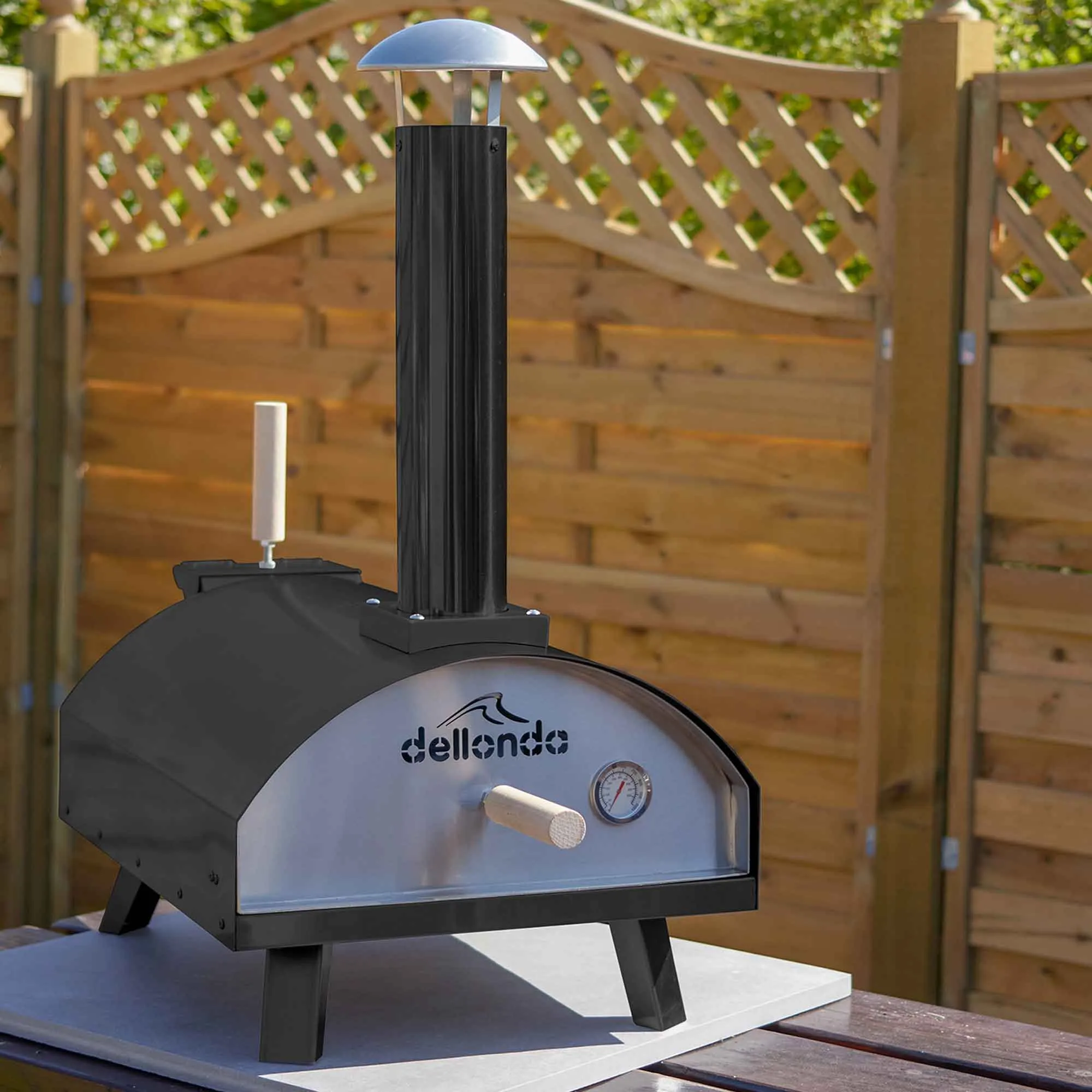 Wood-Fired 14" Pizza Oven and Smoking Oven with Pizza Peel & Cover - DG218