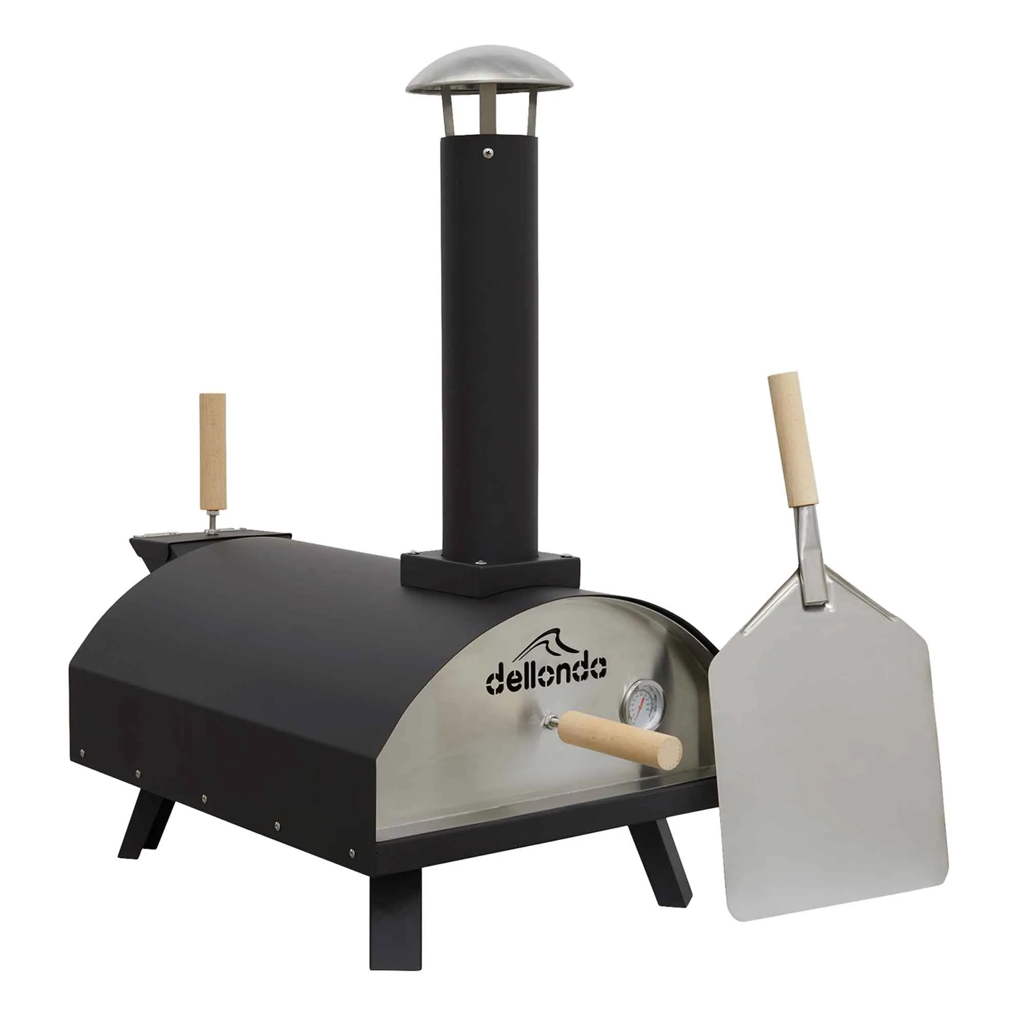 Wood-Fired 14" Pizza Oven and Smoking Oven with Pizza Peel & Cover - DG218