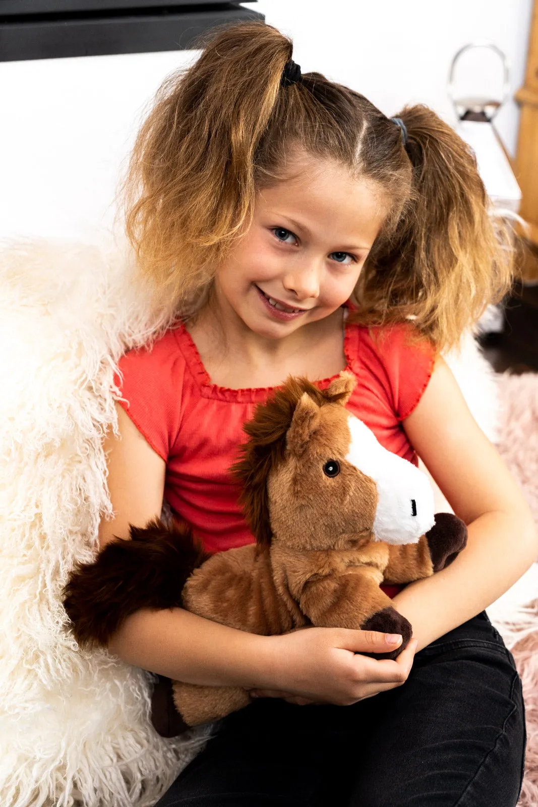 Wärmetier Pony Wärmflasche Kuscheltier Warmie Habibi Plush
