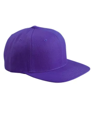 Yupoong 6-Panel Structured Flat Visor Cap | Purple