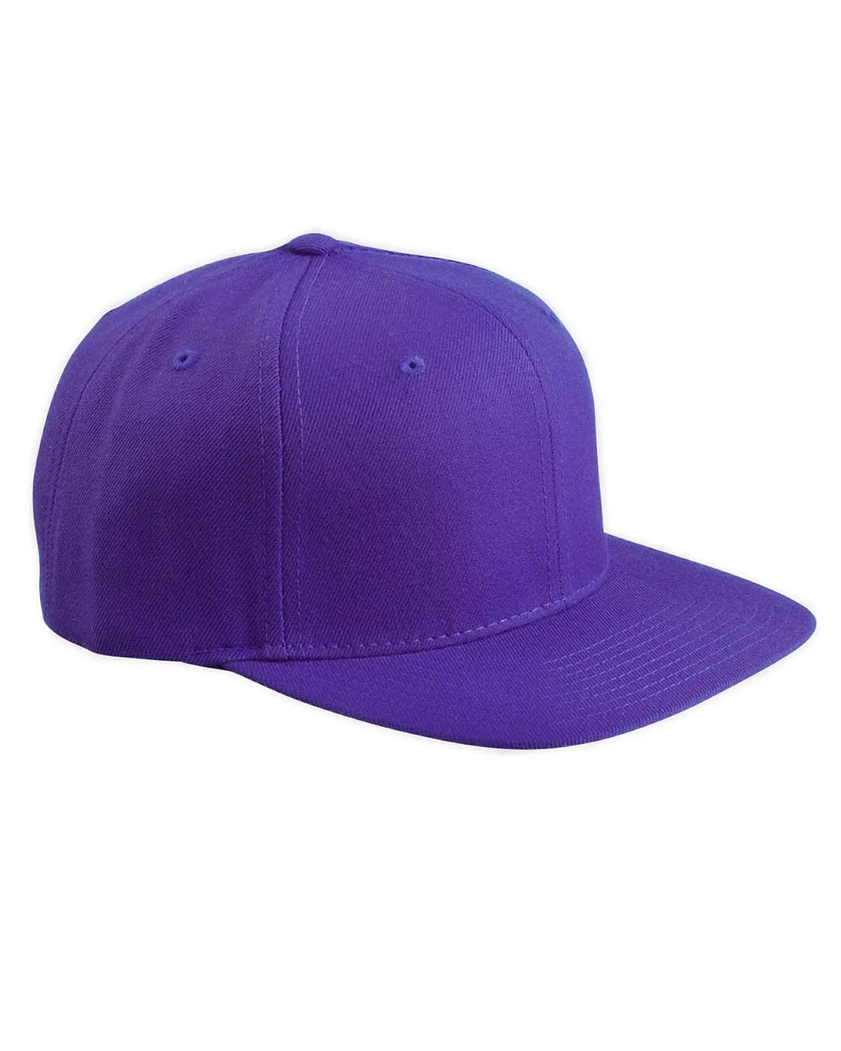 Yupoong 6-Panel Structured Flat Visor Cap | Purple