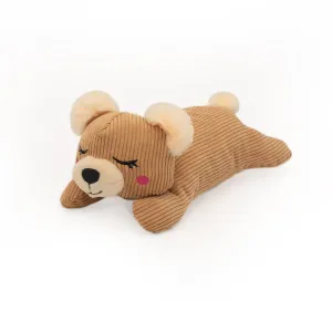 ZippyPaws - Snooziez with Shhhqueaker - Bear - Dog Toy