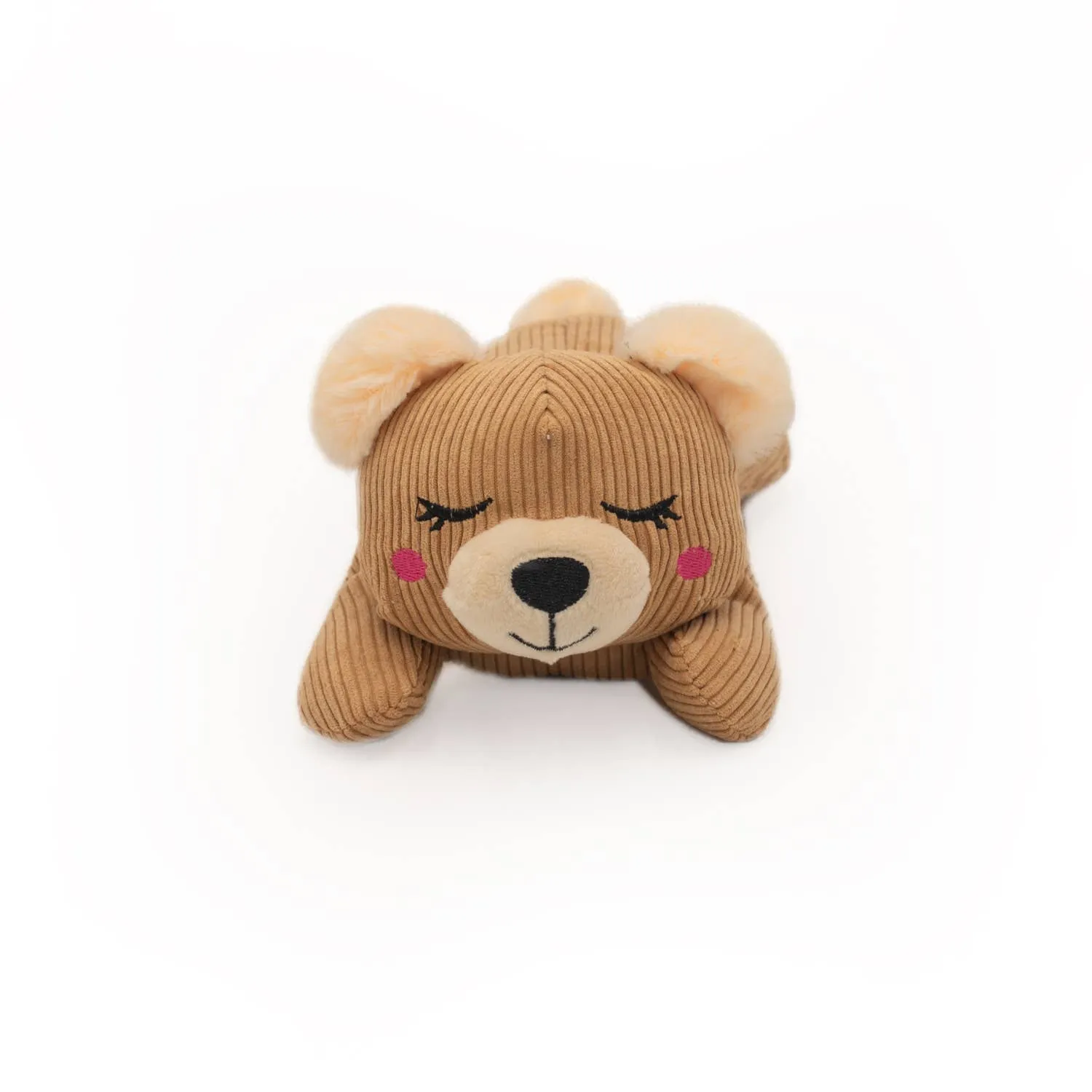 ZippyPaws - Snooziez with Shhhqueaker - Bear - Dog Toy