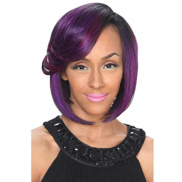 Zury Deep A Line Cut Synthetic Wig Lace Part Full Wigs - A LINE-H LEVA